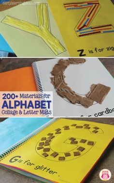 the alphabet is made out of construction paper