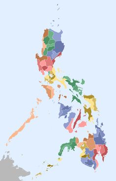 an image of a map of the philippines with all states colored in different colors and numbers