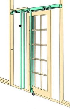 an open door with parts labeled