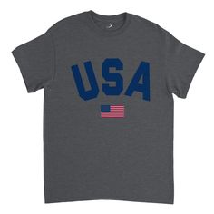 T-shirt USA With Flag Patriotic Shirt Independence Day Shirt 4th of July Shirt Proud Sports Team Shirt USA Flag USA Shirt Sport Tee Gift Tee - Etsy Cotton Sports T-shirt With Flag Print, American Style Pre-shrunk Cotton T-shirt, Veterans Day Cotton Shirt With Flag Print, Patriotic Pre-shrunk Fan Merchandise T-shirt, Sports T-shirt With Flag Print In Cotton, Sports T-shirt With Flag Print, Flag Print Crew Neck Tops For Sports Events, Made In Usa Crew Neck T-shirt For Veterans Day, Sports Short Sleeve T-shirt With Flag Print