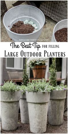 the best tips for filling large outdoor planters