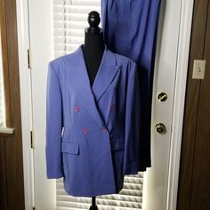 Periwinkle 2 Piece Business Pant Suit. Only Worn A Couple Of Times. Gorgeous Suit. Business Pants, Pant Suit, Color Purple, 2 Piece, A Couple, Purple, Pants, Women Shopping, Color