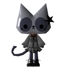 a cartoon character with an evil look on his face and tail, standing in front of a