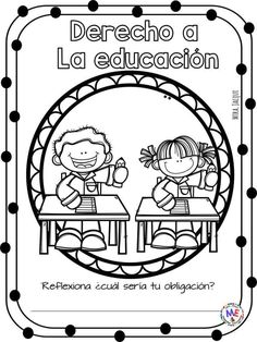 the spanish language coloring book with two children sitting at a table in front of them