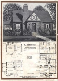 an old house is shown in this advertisement for the glennmore home, which was built in