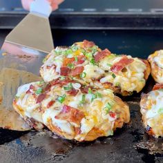 some food that is on top of a pan