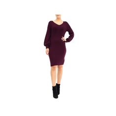 You'll look great in this stylish and flattering women's Nina Leonard balloon-sleeve sheath sweater dress.Click on this WOMEN'S GUIDE to find the perfect fit and more! V-neck Long sleevesFIT & SIZING 38-in. approximate length from shoulder to hem Sheath fit Pull-on designFABRIC & CARE Rayon, polyester Machine wash - delicate Imported Size: Large. Color: Light Pink. Gender: female. Age Group: adult. Pattern: Solid. Dress Guide, Womens Clothing Sizes, Clothing Size Chart, Deep Red, Color Light, Fabric Care, Gender Female, Cold Shoulder Dress, Looks Great