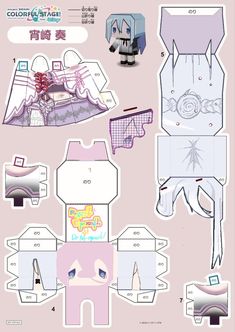 an origami paper doll is shown with instructions to make it look like they are in