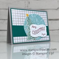 a card with a christmas tree on it