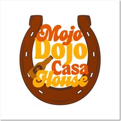 the logo for magic dojo casa house, which is located in front of a horseshoe