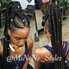 Fishtail Pony, Hair Dues, Braided Mohawk Hairstyles, Ghana Braids Hairstyles, Braided Hairstyles For Black Women Cornrows, Mohawks, Braids Styles, African Hair Braiding Styles, Braided Ponytail Hairstyles