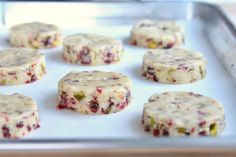 some cookies that are sitting on a pan