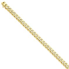 14k Yellow Gold 8.75mm Rounded Fancy Curb Chain at $ 3477.33 only from Jewelryshopping.com Yellow Pearl Earrings, Brown Pearl Earrings, Curb Chain Bracelet, Gold Chains For Men, Bow Jewelry, Heart Pendant Diamond, Stylish Earring, Gold Hands, Yellow Gold Earring