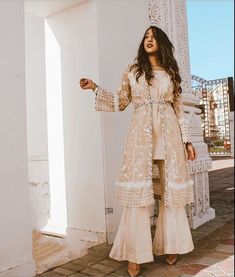 Plazoo Outfit, Pakistani Embroidery, Embroidery Couture, Indian Anarkali, Trendy Outfits Indian, Suit Salwar, Fancy Dresses Long