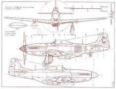 an airplane is shown in this diagram with its parts labeled on the front and side