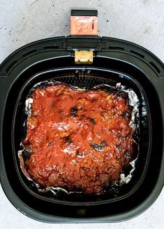 the meat is cooked in the slow cooker