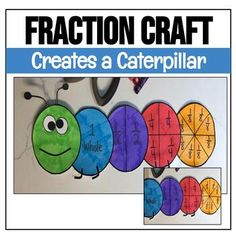 a poster that says fraction craft creates a caterpillar