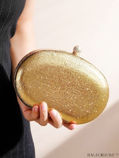 BagForLove - Rhinestone Embellished Evening Clutch: Versatile Handbag for Parties Gold Rhinestone Clutch Fashion Accessory, Cama Individual, Circle Bag, Word Wrap, Evening Clutch Bag, Chain Bag, Evening Clutch, Mini Fashion, Chain Bags