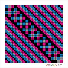 an image of a colorful pattern made out of squares and lines in shades of pink, blue, grey, and black