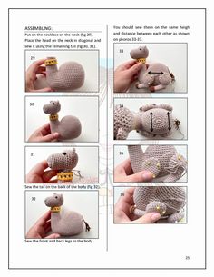 instructions for crocheting a stuffed animal