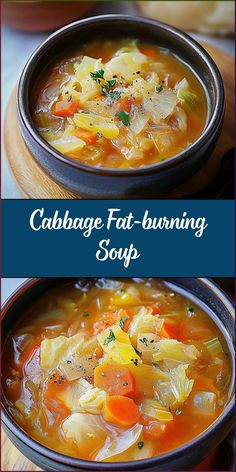 This Cabbage Fat-Burning Soup is a hearty, low-calorie dish packed with nutritious vegetables. It's designed to be filling and satisfying, making it a great addition to a weight loss plan or a healthy meal option.