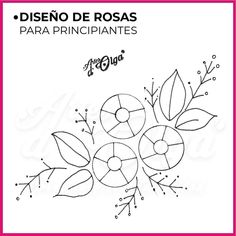 an image of a flower with the words disney de roas para principantes