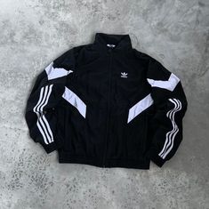 Adidas Jacket Aesthetic, Adidas Clothing, Outfit Retro, Sport Clothes, Ropa Aesthetic, Black Men Fashion Casual, Jackets Fashion, Concept Clothing, Future Clothes