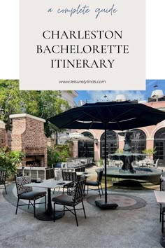 the charleston bachelor's itinerary with text overlay that reads, a complete guide