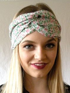 This floral turban headband will add a fun touch of retro to your day. An easy way to add a unique flair and dress up your day. Made with a vintage floral fabric, making the headband extra special.  The back of the headband has self fabric covered elastic to ensure fit and comfort.More Turbands: https://www.etsy.com/shop/ReganEdesigns?section_id=13075529Thank You!Have Fun!regan e+ Love it and want to buy later? Click on the heart to your right that says "Add item to favorites."+ Want it now? Cli Pink Headband-style Headscarf For Spring, Pink Headband Headscarf For Spring, Pink Headband Scarf For Spring, Pink Headscarf For Spring, Cotton Headband Headscarf For Spring, Cotton Headband For Spring, Cotton Headscarf Headband For Spring, Vintage Spring Headband, Cotton Headband For Summer