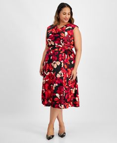 in stock Sleeveless Midi Dress, Red Fire, Midi Dress Sleeveless, Bold Prints, Plus Size Dress, Dress Accessories, Cowl Neck, Pick Up, In Store