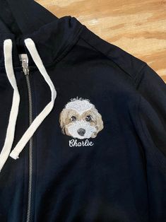 custom embroidered pet portraits Pet Things, Custom Pet Portraits, Pet Lovers, Pet Names, Your Pet, Gifts For Pet Lovers, Pet Portraits, Hooded Sweatshirt, Animal Lover