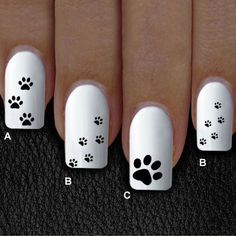 Authentic Nails, Paw Nail Art, Kutek Disney, Water Slide Decals