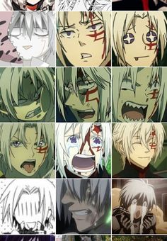 the many faces of an anime character