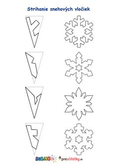 snowflakes are shown in different shapes and sizes