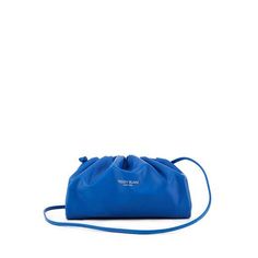 Stella Vitello 9" - Royal Blue Modern Shopping Shoulder Pouch, Modern Shopping Shoulder Bag Pouch, Modern Shoulder Bag Pouch For Shopping, Versatile Clutch Bag With Dust Bag, Leather Clutch Pouch For Shopping, Chic Leather Crossbody Pouch, Crossbody Pouch With Detachable Handle, Blue Removable Pouch Shoulder Bag, Removable Pouch Evening Bag For Shopping