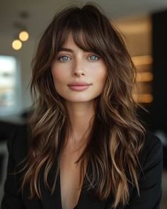 Layered Hairstyles With Bangs, Long Layered Hairstyles, Long Haircuts With Bangs, Layered Hair With Bangs, Peach Hair, Layered Hairstyles, Upgrade Your Look