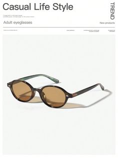 Frame Color:Multicolor \nStyle:Casual \nStyle:Vintage \nShape:Oval \nType:Full Rim Glasses \nLens Function:Decoration \nMaterial:PC \nLens Material:PC \nFrame Material:PC \nFrame Structure:Full Rim Glasses \nElement:None \n Oval Frame, Black Sunglasses, Summer Vacation, Apparel Accessories, Trendy Fashion, Sunglasses Women, Sunglasses, Frame, Black