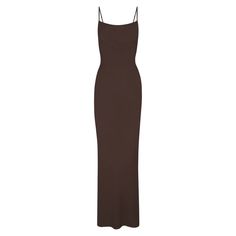 Brown Fitted Dress, Soft Lounge Long Slip Dress, Outfits Shifting, House Dr, 2023 Outfits, 2024 Wishlist, Hype House, Long Slip Dress, Long Midi