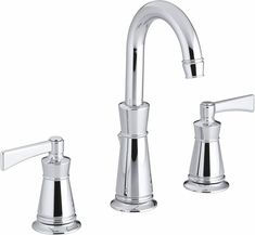 two handle bathroom faucet with chrome finish