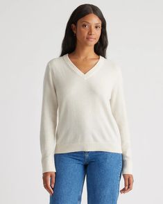 Mongolian Cashmere Relaxed V-Neck Sweater Classic Cashmere V-neck Sweater In Soft Knit, Classic White Cashmere V-neck Sweater, Classic Cashmere V-neck Sweater With Soft Knit, Elegant White Cashmere V-neck Sweater, White Classic Cashmere V-neck Sweater, Casual White Cashmere V-neck Sweater, Nursing Sweater, Heather Brown, Ivory Sweater