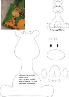 paper cut out of a giraffe and other animals with the instructions for making it