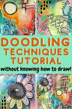 doodling techniques for beginners to learn how to draw and paint with watercolors