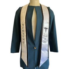 Excited to share this item from my #etsy shop: Custom Graduation stole | Class of 2022 College Graduation stole, Graduation Gifts for him and her #customgreekstoles #collegestole2022 #graduationsash #personalizestole #classof2023 #satingradstoles College Graduation Stole, White With Black Trim, Graduation Gifts For Him, Medical Symbols