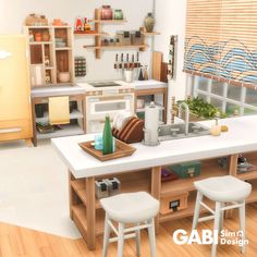 Sims House Kitchen, Sims 4 Dream Home Decorator Kitchen, Sims 4 Ideas Interior, Sims Kitchen No Cc, Boho Kitchen Sims 4, Small Kitchen Sims 4, Sims 4 Kitchen Layout, Sims 4 Decor Ideas No Cc, Sims 4 Small Kitchen