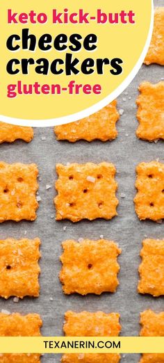 keto kick - but cheese crackers gluten - free on a baking sheet