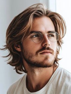 Men Long Bangs Haircut, Chin Length Mens Haircut, Long On Top Haircuts For Men, Jaw Length Hair Men, Longer Hair Styles For Men, Shoulder Length Hair Guys, Medium Length Slick Back Hair Men, Masc Mid Length Hair, Long Haircut For Men With Thick Hair