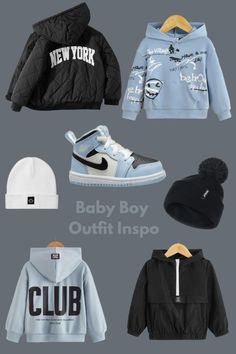 Baby Clothes And Shoes, Nikes Outfit, Jordan Aj 1 Mid, Mommy Son Outfits, Registry List, Trendy Baby Boy Clothes, Baby Jordans, Boys Fall Outfits