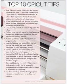 the top 10 cricut tips for beginners to learn how to use it