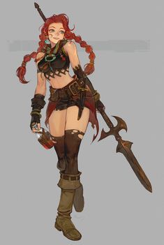 ArtStation - OC's, morry ♠ Chara Design, Campaign Ideas, Tutorials Drawing, Viking Woman, Character References, Warrior Girl, Art Characters, Character Ideas