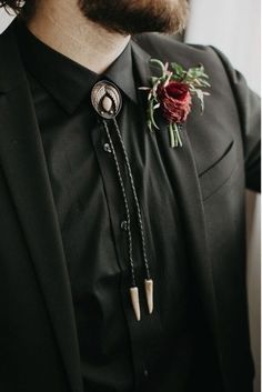 Black Suite, Groom Suit Grey, All Black Suit, Black Tie Attire, Mens Wedding Attire, Cowboy Wedding, Goth Wedding, Dark Wedding